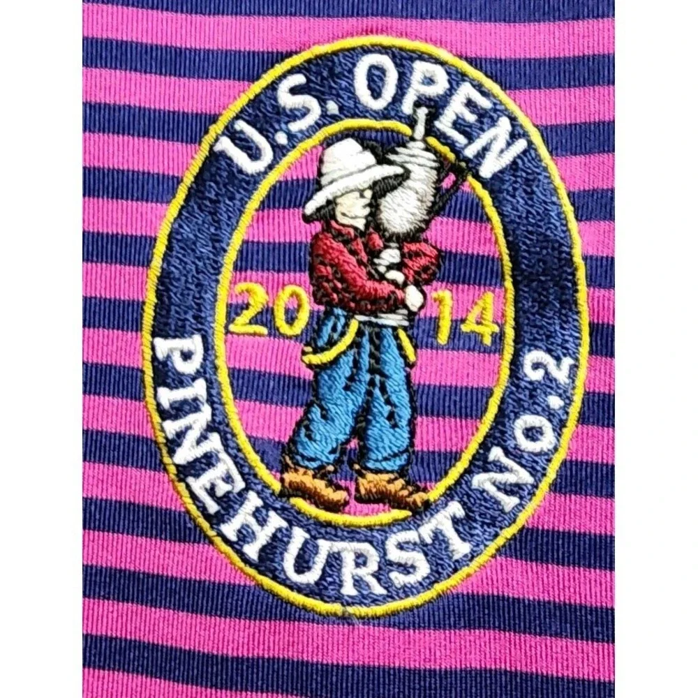 RLX Ralph Lauren‎ Golf Polo Shirt Striped Purple Pink XL